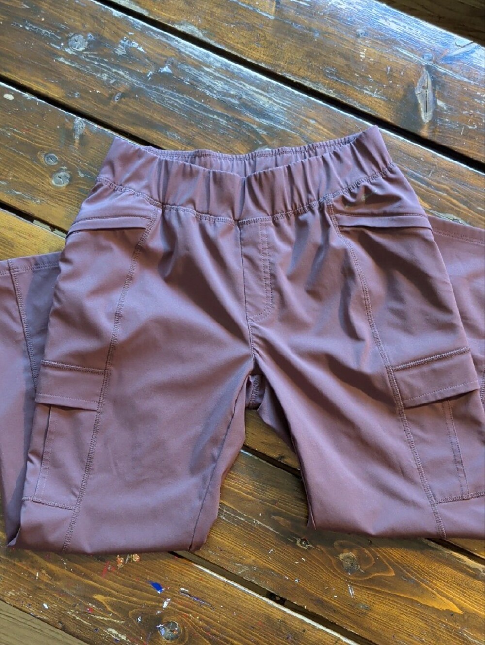 Eddie Bauer Mauve Active Cargo Leggings - Picture 3 of 8
